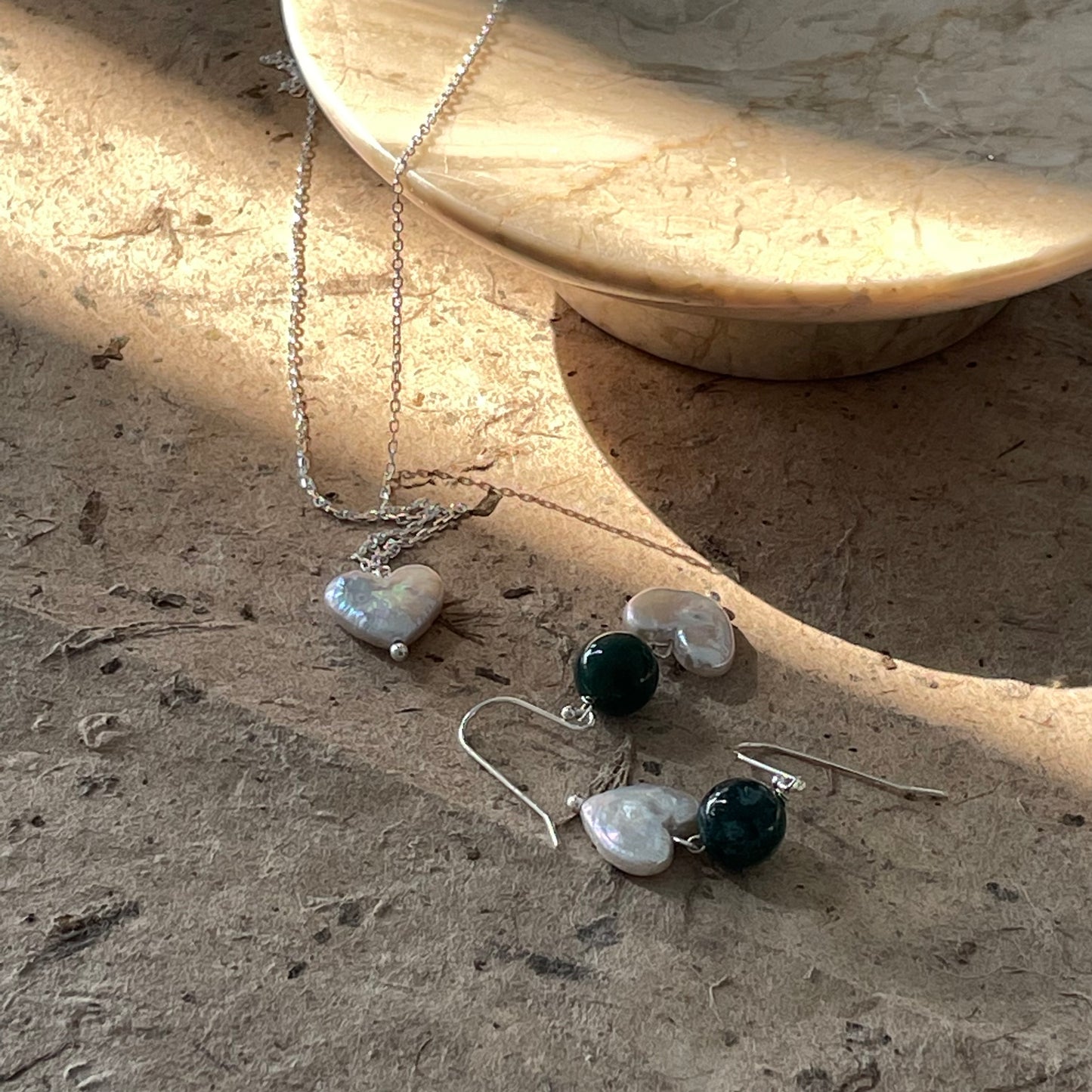 Sterling Silver Baroque Heart Necklace