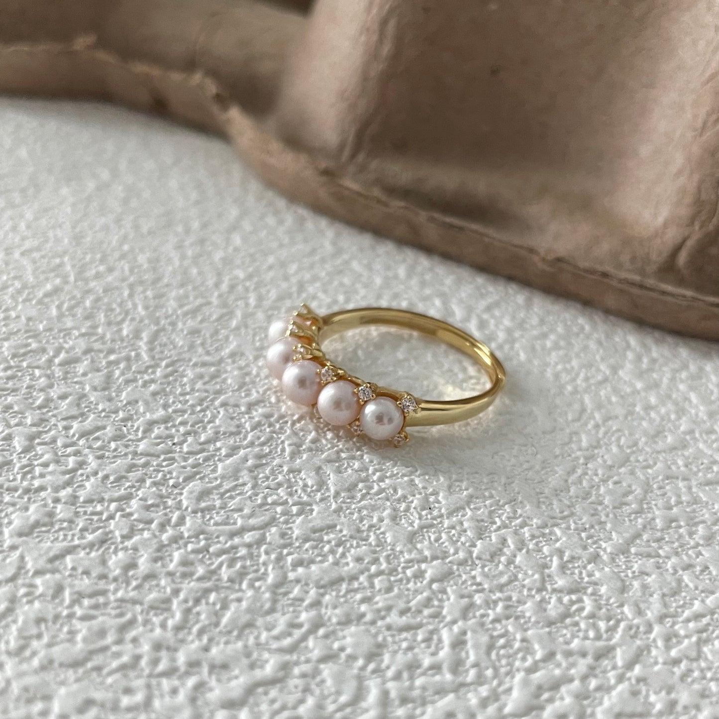 Diamond Pearl Ring