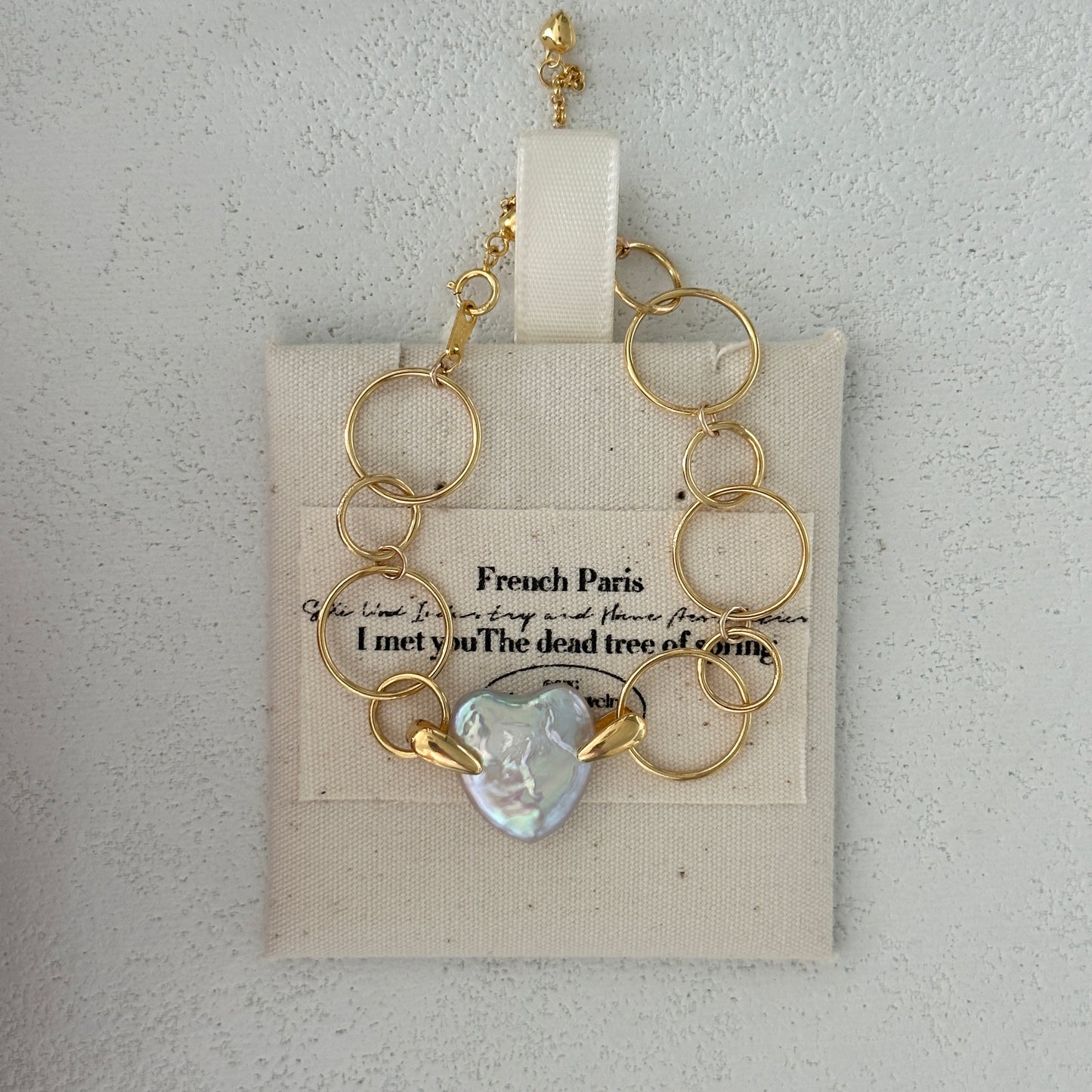 Geometric Ring & Heart Bracelet Yellmok
