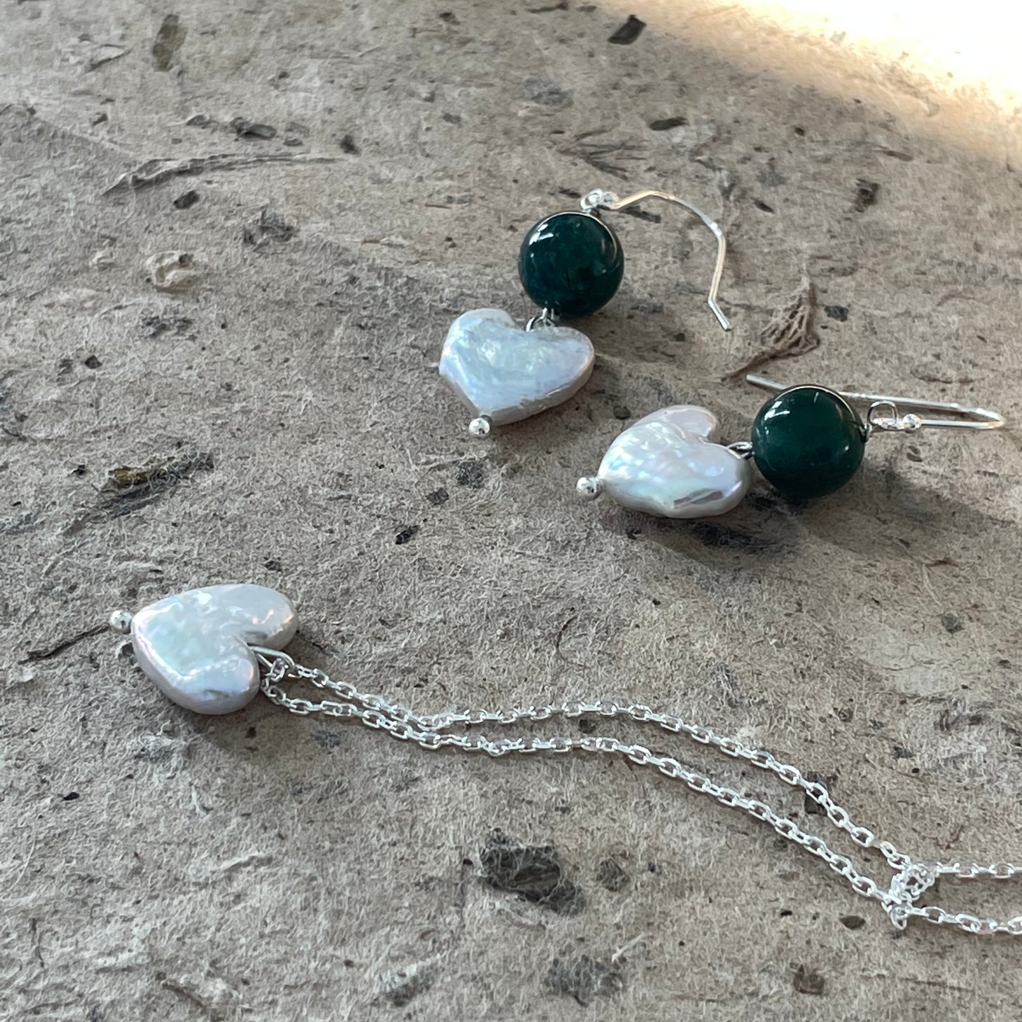 Sterling Silver Baroque Heart Necklace