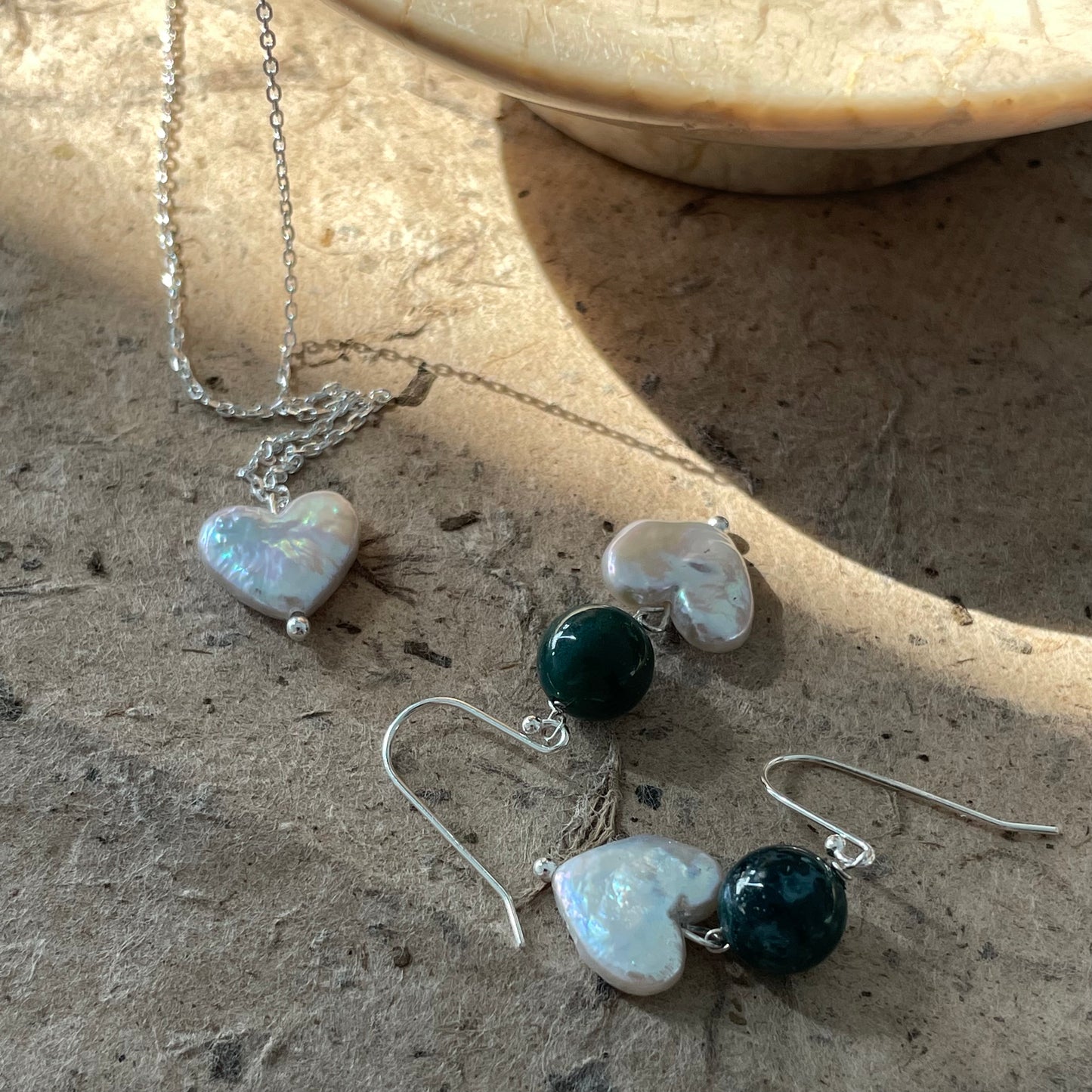 Sterling Silver Baroque Heart Necklace