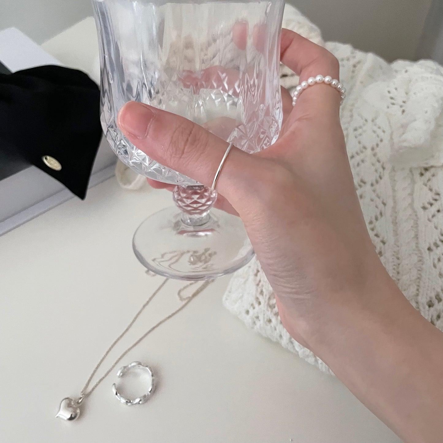 Heart Snowflake Chain Necklace