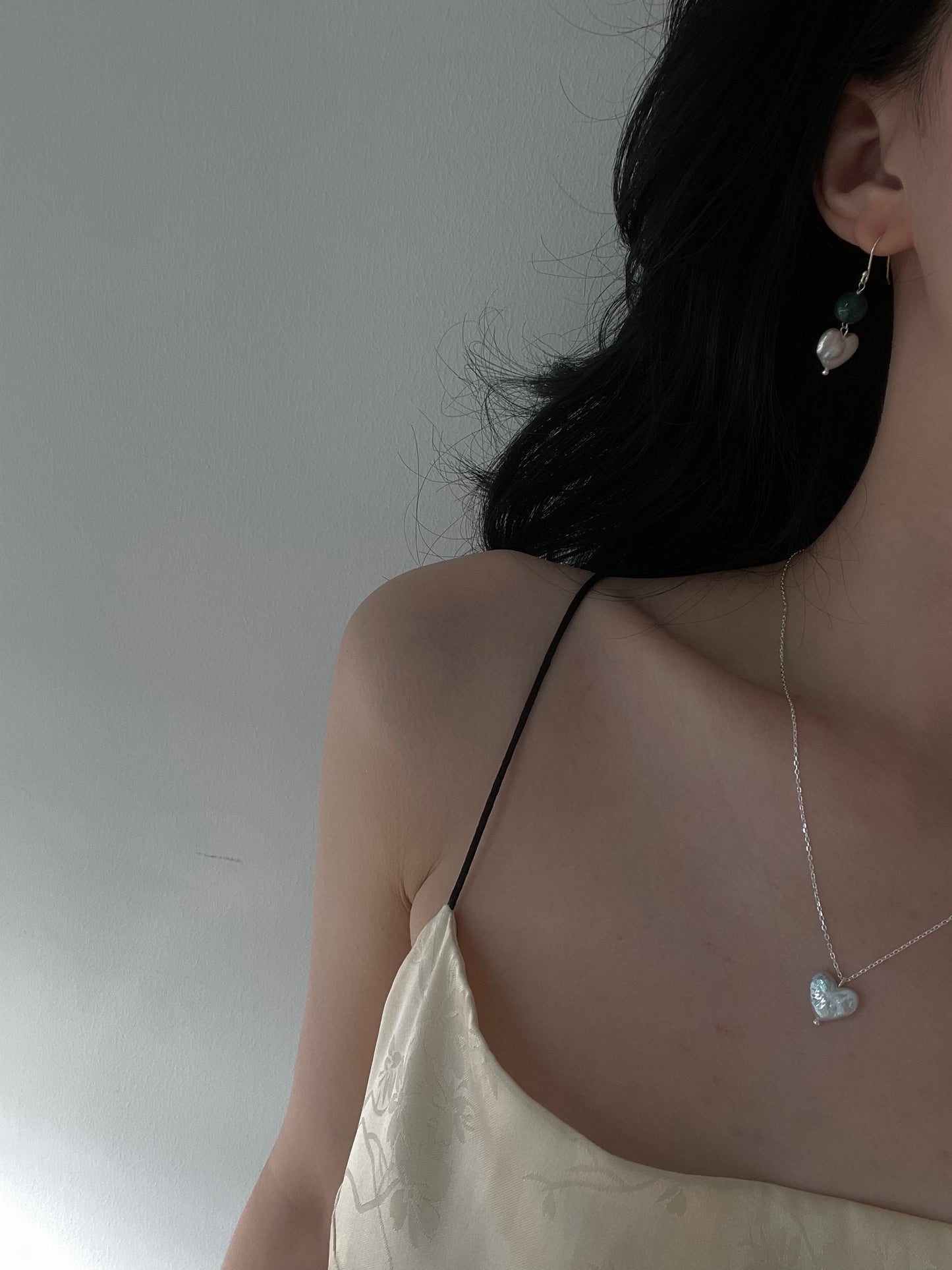 Sterling Silver Baroque Heart Necklace