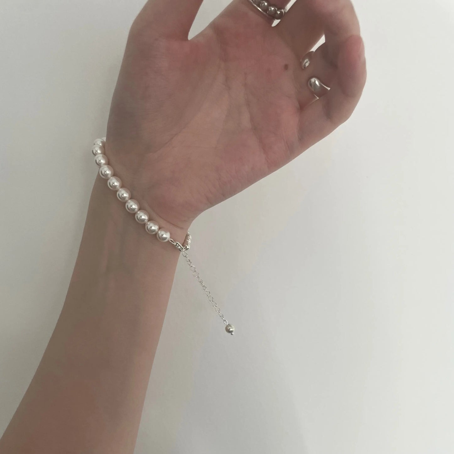 Silver Ball Pearl Bracelet Fairysbox