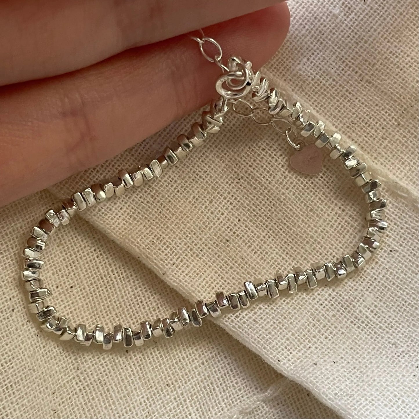 Small Silver Bead Bracelet Yellmok