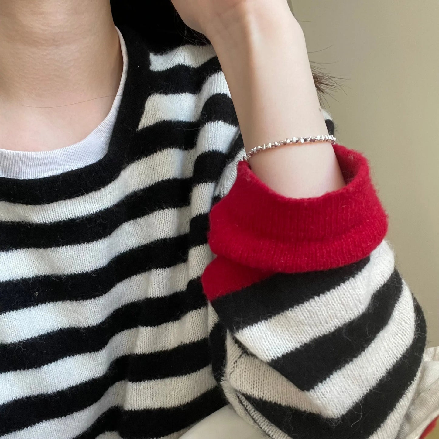 Small Silver Bead Bracelet Yellmok
