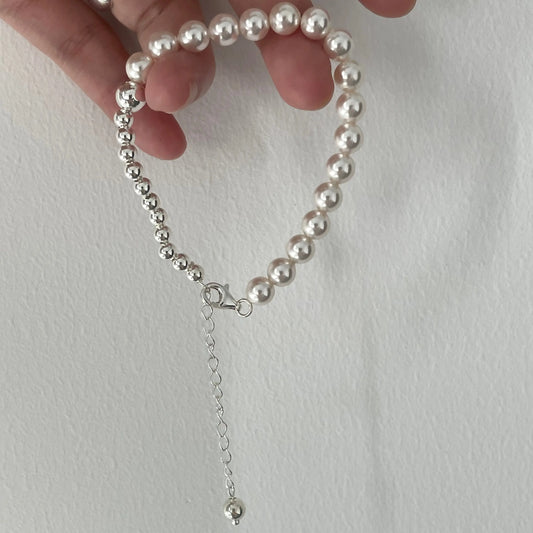 Silver Ball Pearl Bracelet Fairysbox