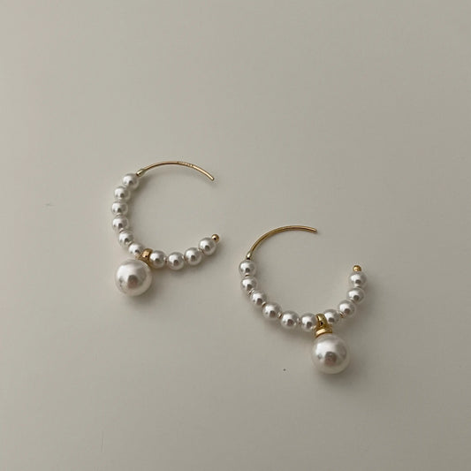 Swarovski Pearl C Earrings Fairysbox